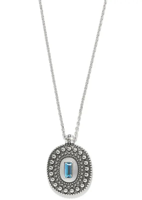 Pretty Tough Gem Necklace in Blue Topaz