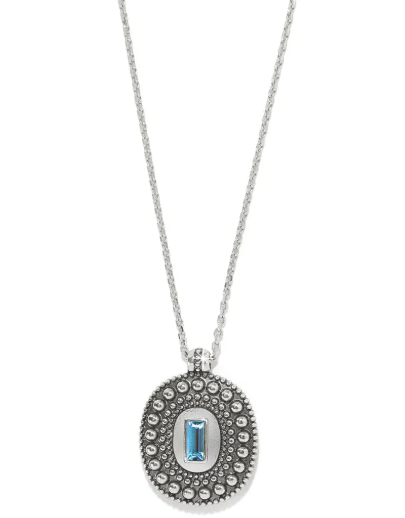 Pretty Tough Gem Necklace in Blue Topaz