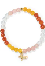 Enchanting Butterfly Stretch Bracelet in Gold