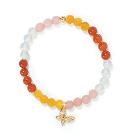 Enchanting Butterfly Stretch Bracelet in Gold