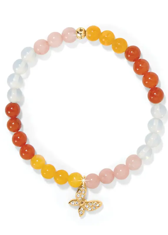 Enchanting Butterfly Stretch Bracelet in Gold