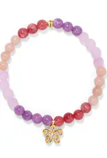 Enchanting Flower Stretch Bracelet in Gold