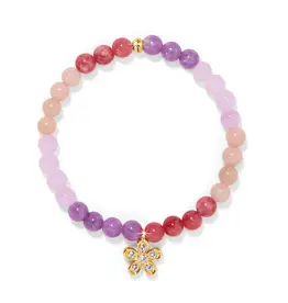 Enchanting Flower Stretch Bracelet in Gold