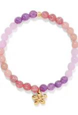 Enchanting Flower Stretch Bracelet in Gold