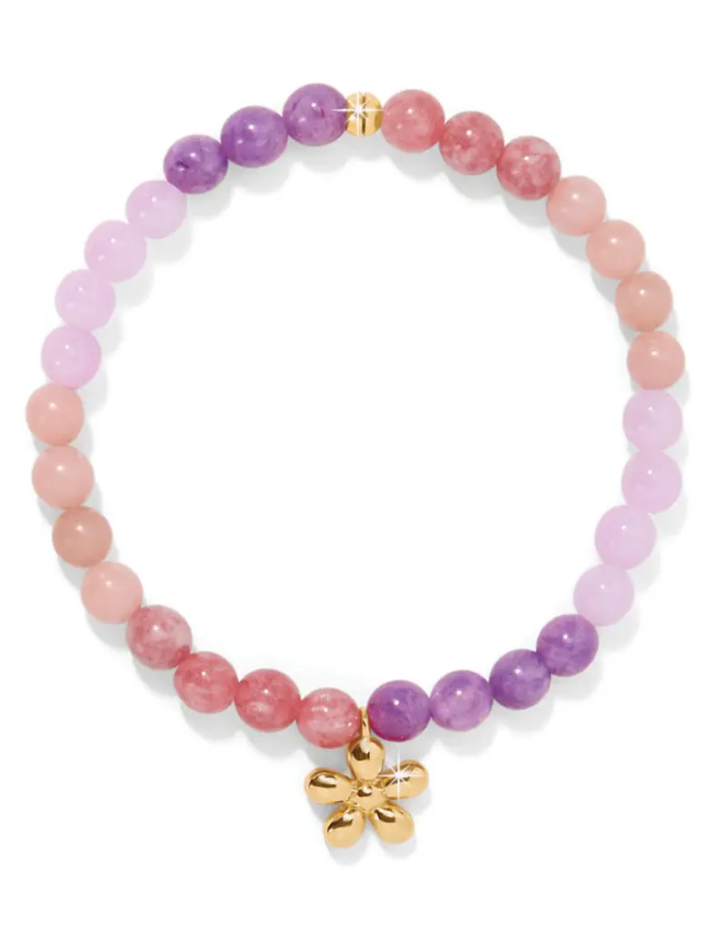 Enchanting Flower Stretch Bracelet in Gold