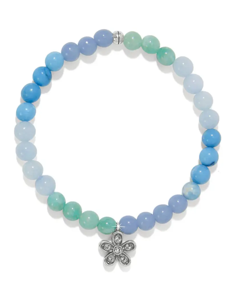 Enchanting Flower Stretch Bracelet in Silver