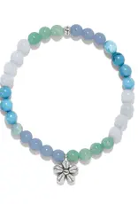 Enchanting Flower Stretch Bracelet in Silver