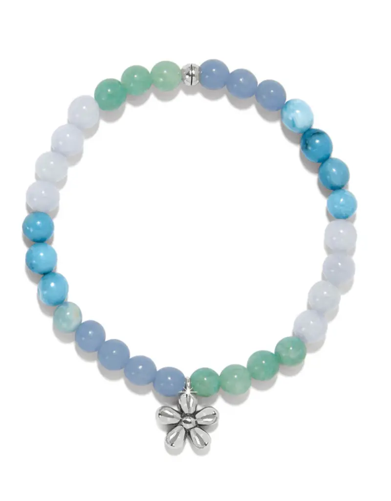 Enchanting Flower Stretch Bracelet in Silver