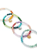 Enchanting Flower Stretch Bracelet in Silver