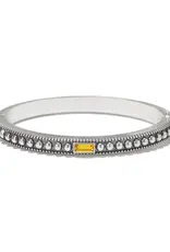 Pretty Tough Gem Hinged Bangle in Light Topaz