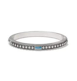 Pretty Tough Gem Hinged Bangle in Blue Topaz