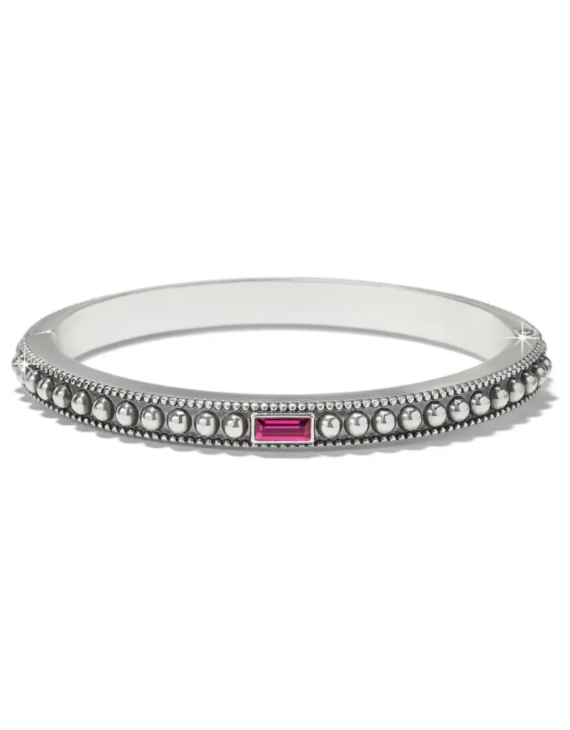 Pretty Tough Gem Hinged Bangle in Amethyst