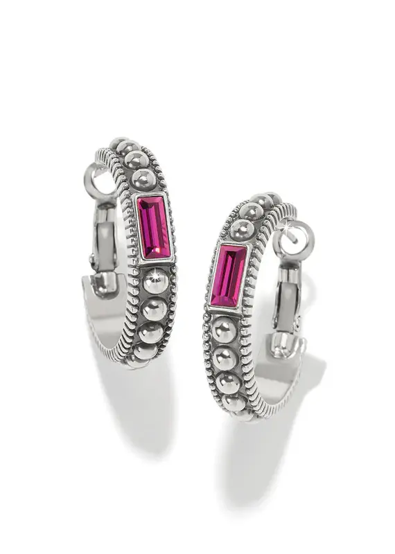 Pretty Tough Gem Hoop in Amethyst