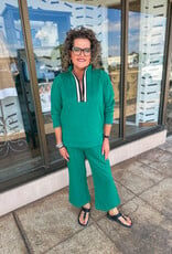 J.HOFFMAN'S Lula Zippered Pullover & Pants Set - Pine