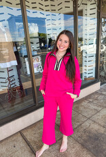 J.HOFFMAN'S Lula Zippered Pullover & Pants Set - Pink