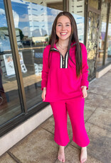 J.HOFFMAN'S Lula Zippered Pullover & Pants Set - Pink