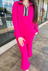 J.HOFFMAN'S Lula Zippered Pullover & Pants Set - Pink