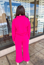 J.HOFFMAN'S Lula Zippered Pullover & Pants Set - Pink