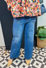 J.HOFFMAN'S Dio High Rise Wide Leg Jean-Med Wash