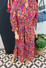 J.HOFFMAN'S Colorama Flowers Dress - Claret