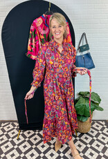 J.HOFFMAN'S Colorama Flowers Dress - Claret