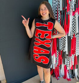 J.HOFFMAN'S Queen of Sparkles Texas Tech Tank Dress