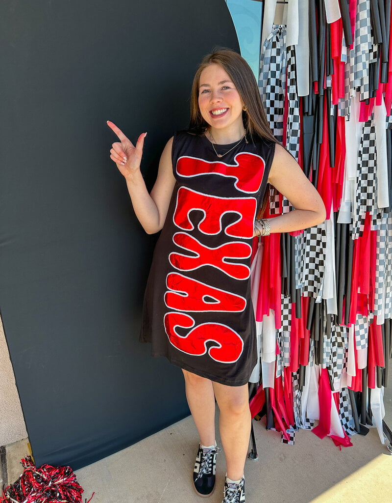 J.HOFFMAN'S Queen of Sparkles Texas Tech Tank Dress