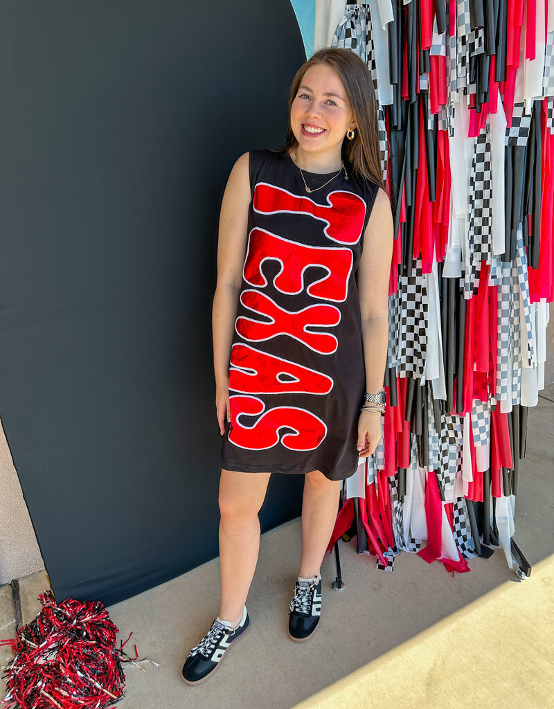 J.HOFFMAN'S Queen of Sparkles Texas Tech Tank Dress