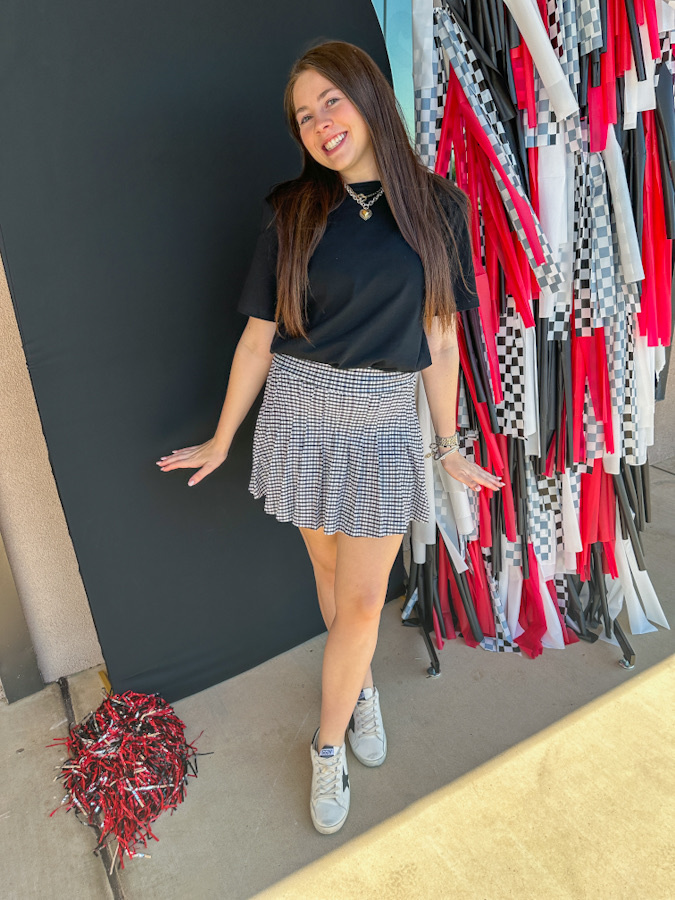 Gwen Mini Skirt - French Gingham - j.hoffman's