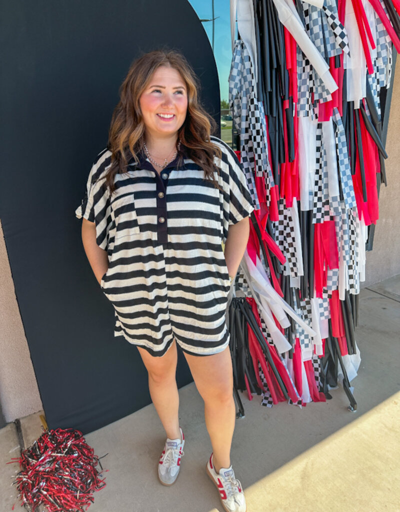 J.HOFFMAN'S Airflow Oversize Romper - Stripe