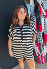 J.HOFFMAN'S Airflow Oversize Romper - Stripe