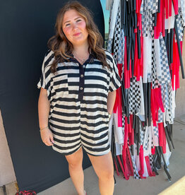 J.HOFFMAN'S Airflow Oversize Romper - Stripe