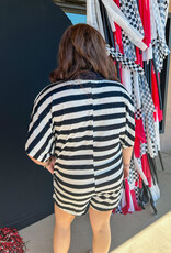 J.HOFFMAN'S Airflow Oversize Romper - Stripe