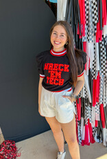 J.HOFFMAN'S Queen of Sparkles Wreck'em Poof Sweater Top