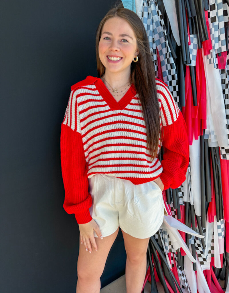 J.HOFFMAN'S Cherry Striped Sweater