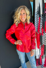 J.HOFFMAN'S Edith Pleather Top - Red