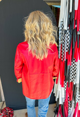 J.HOFFMAN'S Edith Pleather Top - Red