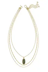 KENDRA SCOTT Elle Bamboo Frame Triple Strand Necklace