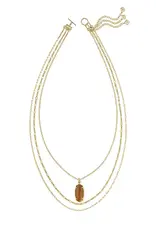 KENDRA SCOTT Elle Bamboo Frame Triple Strand Necklace