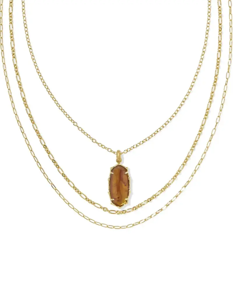 KENDRA SCOTT Elle Bamboo Frame Triple Strand Necklace