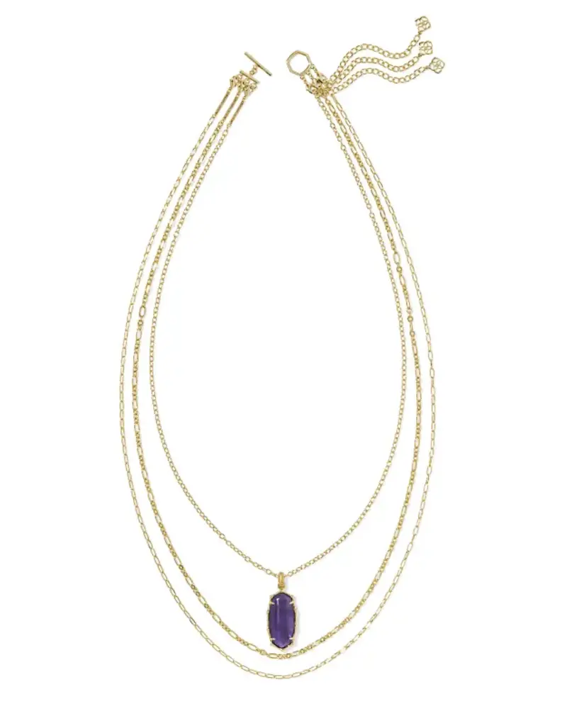 KENDRA SCOTT Elle Bamboo Frame Triple Strand Necklace