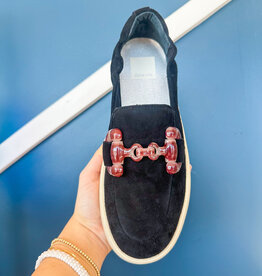 J.HOFFMAN'S Andres Platform Loafer - Onyx Suede