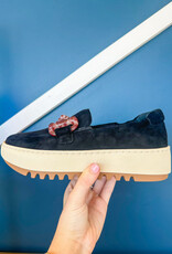 J.HOFFMAN'S Andres Platform Loafer - Onyx Suede