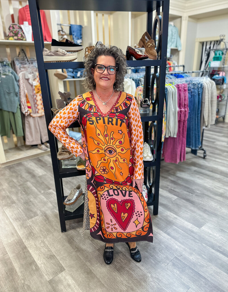 J.HOFFMAN'S Violet V-Neck T-Dress - Sunset