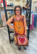 J.HOFFMAN'S Violet V-Neck T-Dress - Sunset