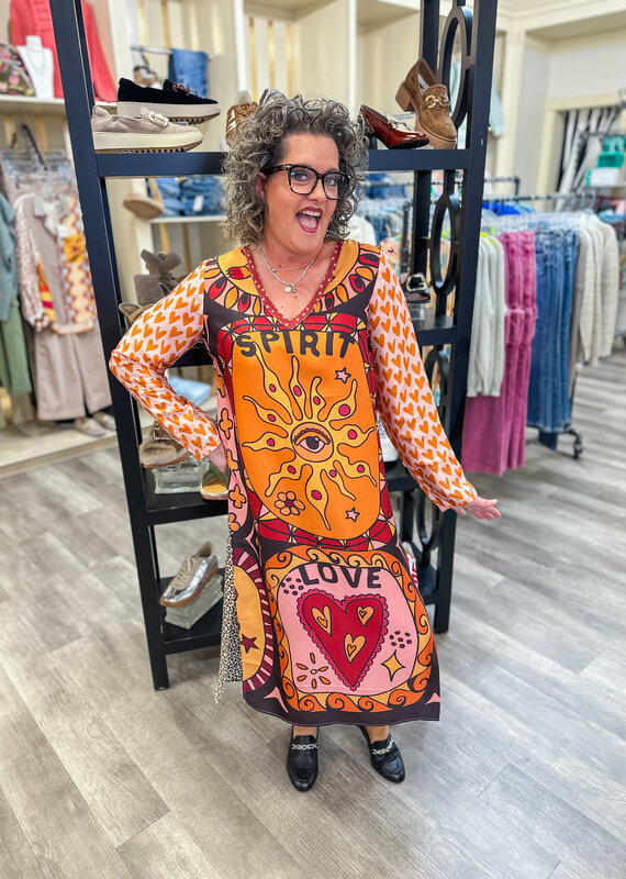 J.HOFFMAN'S Violet V-Neck T-Dress - Sunset