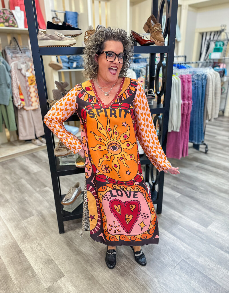 J.HOFFMAN'S Violet V-Neck T-Dress - Sunset