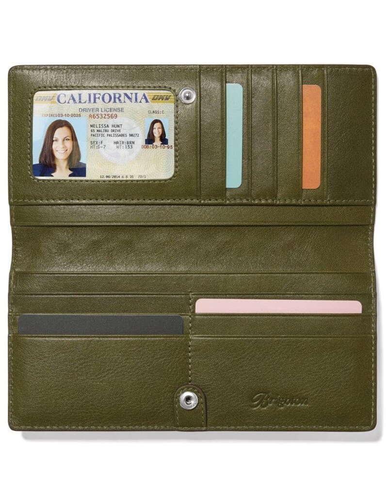 Ferrara Slim Folio Wallet in Verde