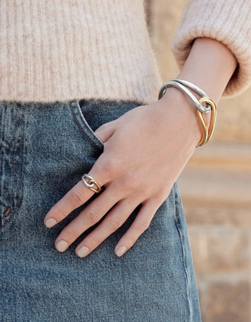 Interlok Curve Two Tone Ring