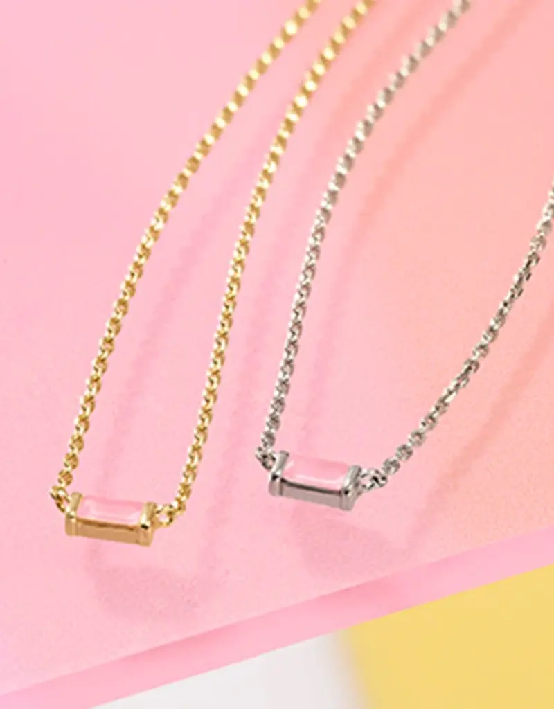 KENDRA SCOTT Juliette Pendant Necklace in Rose Quartz